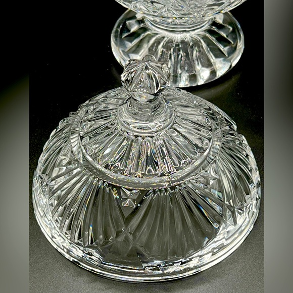 Vintage Godinger Shannon Crystal Footed Candy Dish Bowl with Lid Heavy 8.5 in - Picture 9 of 13